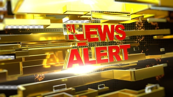 Golden Futuristic News Alert Title Animation, Transitions Motion ...