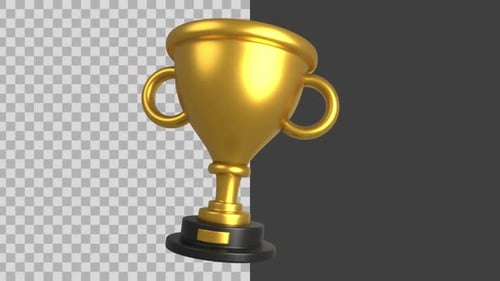 3D Animated Golden Trophy
