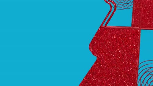 Looping Sketched Christmas Ornaments Sliding Animation