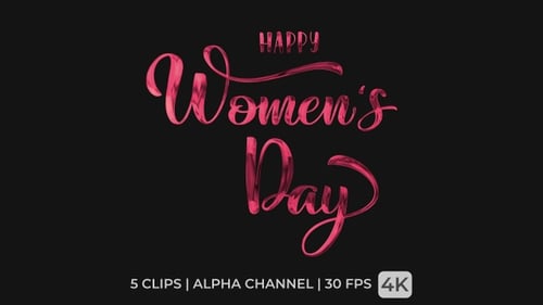 Golden Happy Women's Day Calligraphy Title Reveal