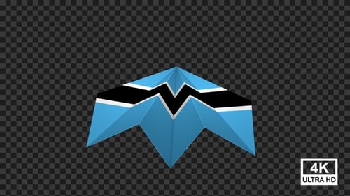 Paper Airplane Of Botswana Flag