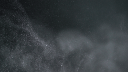 White Vapor Flowing on Dark Background