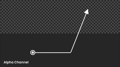 Angular Callout Line With Top Right Arrow