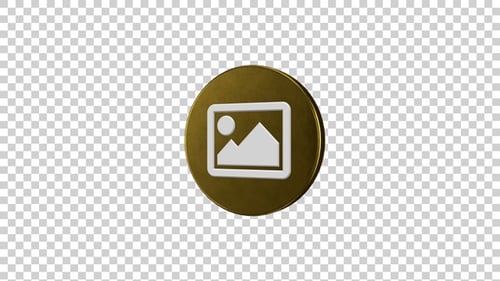 Picture Icon Rotating Golden