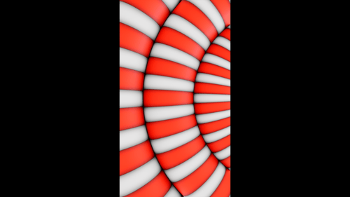 Vertical video red and white rotating retro candy pattern loop animation