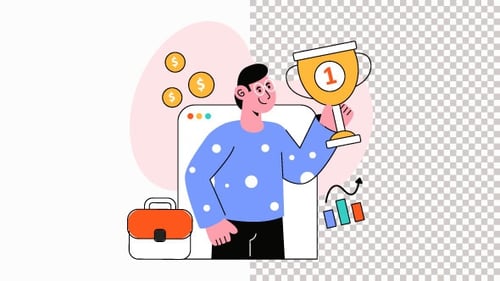 Job Promotion Animation Alpha Channel