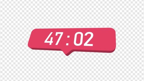 Countdown 1 Minutes 60 Sec Timer One Min Counter