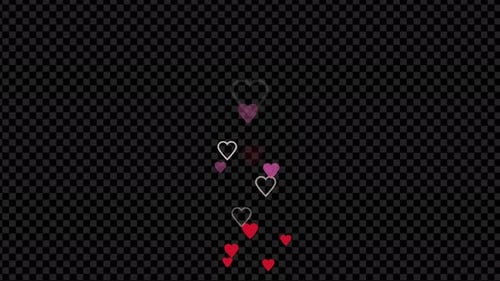 Animated Hearts Overlay for Social Media Live Stream