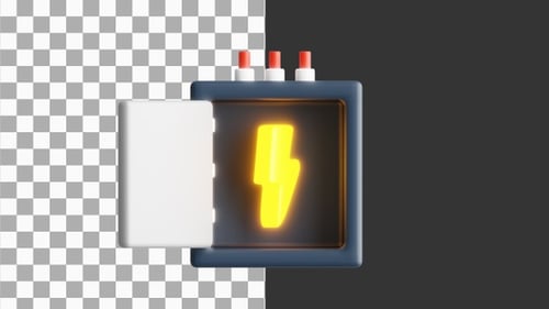3D Animation of High Voltage Safety Measures for Electrical Work | Alpha Channel