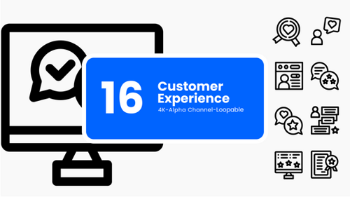 Animated Customer Experience Line Icons Pack