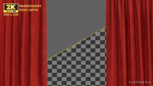 Elegant Red Stage Curtain Opening and Closing Reveal