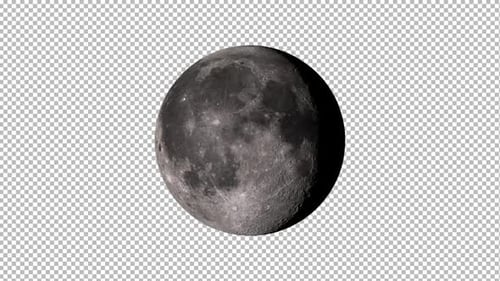 Rotierender Mond — Nahtlose 3D-Schleife