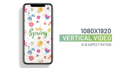 Hello Spring: Nahtlose Looping-Hintergrundanimation für Social-Media-Beiträge