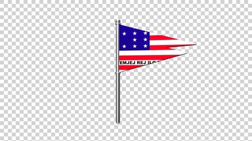 Bikini Atoll Flag Pin Alpha