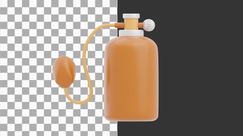 3D Animation of Medical Oxygen Cylinder | Alpha Channel
