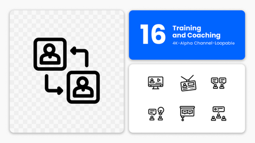 Flat Design Animated Icons for Corporate Training and Education