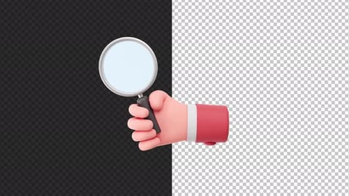 Mano que busca en 3D - 4K