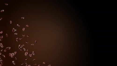 Falling Coffee Beans Animated Background