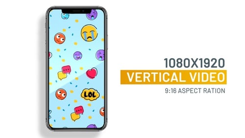 Animated Hand-Drawn Social Media Emojis and Icons Looping Pattern