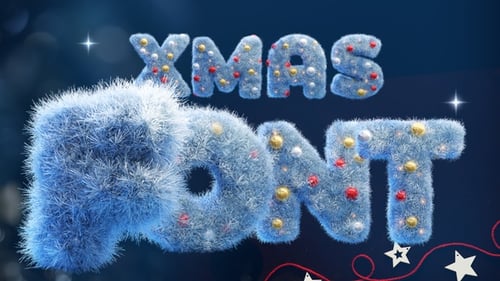 Animated Fluffy Christmas and New Year Text