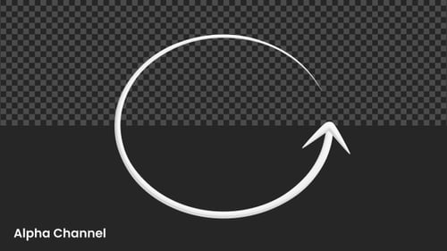 Seamless Looping Circular Arrow Line Animation