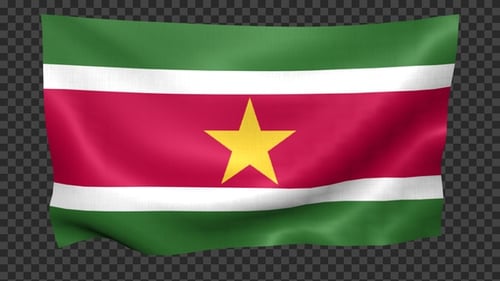 Drapeau du Suriname ondulé en boucle