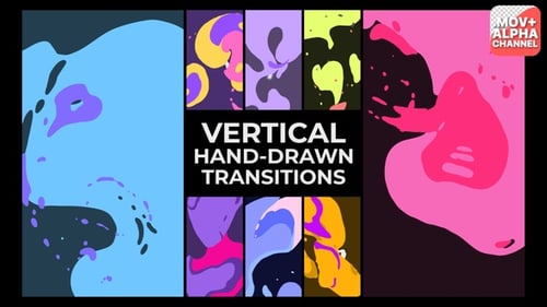 Abstract Fluid Ink Transitions for Vertical Videos