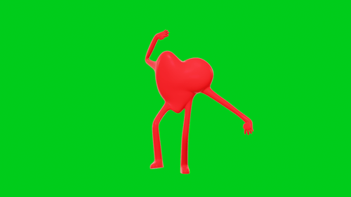 Dancing Heart Green Screen
