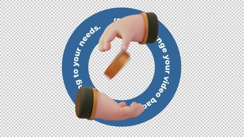 Animação 3D dando caridade (Sadaqah) — Islamic Kindness Loop sem fundo