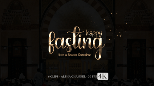 Happy Fasting Animation Text