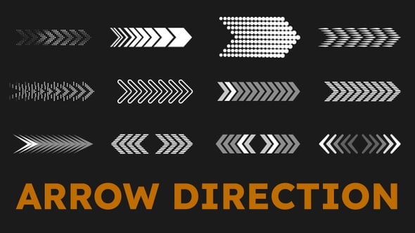 Animated Geometric Direction Arrows Pack, Elements Motion Graphics ft ...