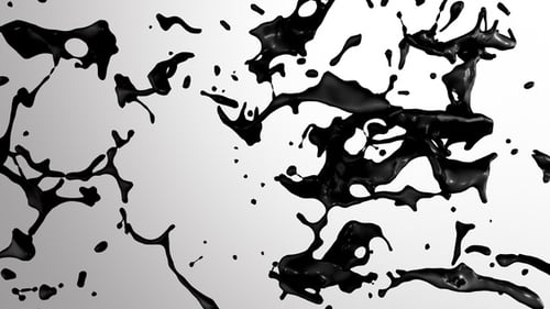Schwarze Tinte Splash V4