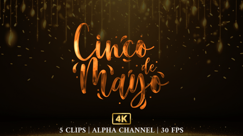 Animación de texto del Cinco de Mayo