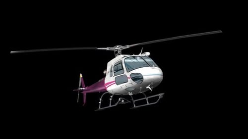 Flying Helicopter Animation with Alpha Channel