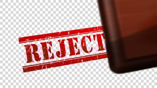 Animated Red Grungy Rejected Rubber Stamp