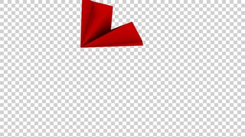 Red Abstract Origami Shape Logo Reveal