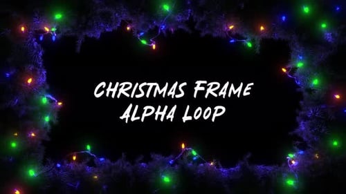 Colorful Christmas Lights Garland Frame