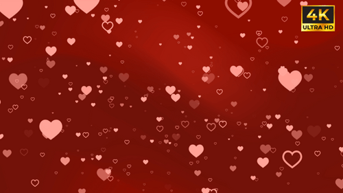 Animated Red Hearts Floating Love Background Loop