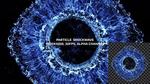 Futuristic Blue Particle Shockwave Reveal