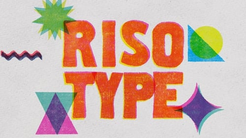 Risograph Type and Shapes Dragndrop