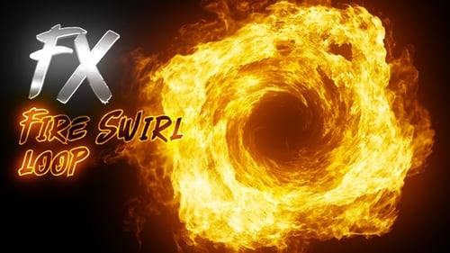 Fx Swirl Fire Loop 4K