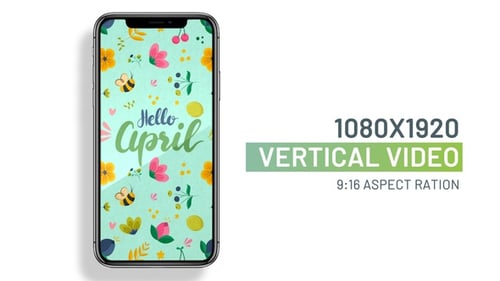 Hallo April Spring — nahtlose Looping-Hintergrundanimation für Social-Media-Beiträge