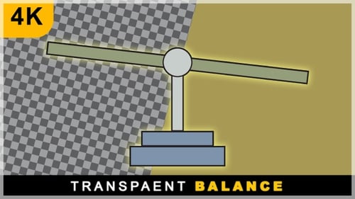 2D Cartoon Sleek Balance Scale Loop On Transparent Background