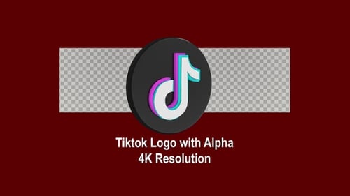 3D Rotating Social Media Icon with Glitch Effect