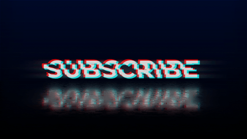 Subscribe Text Animation With Glitch Effect