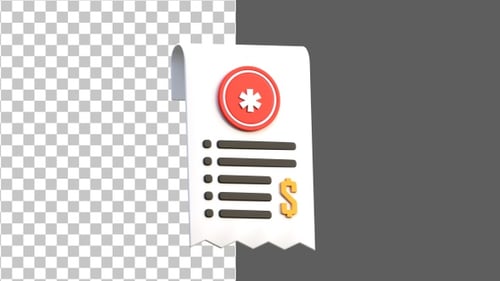 3D Medical Bills | Alpha Channel