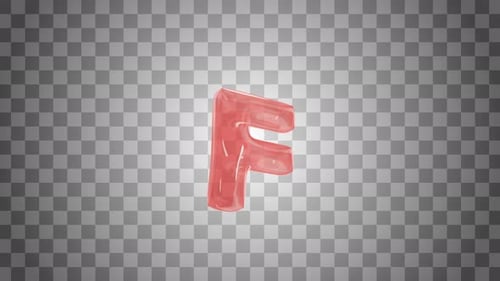 Fluid Red Letter F Animation for Creative Text Design