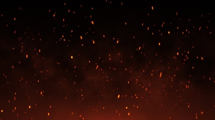 Dynamic Fiery Red Sparks Abstract Background Loop, Backgrounds Motion ...