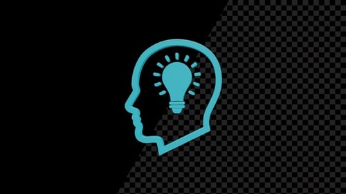 3D Creative Idea Blue Alpha Loop