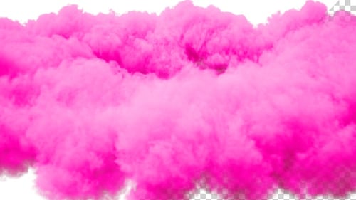 Explosion With Expanding Pink Smoke Shockwave V2